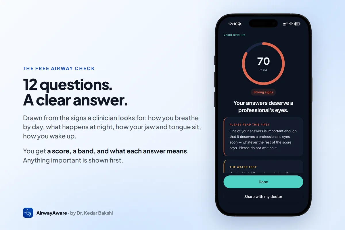 The free check in the AirwayAware app